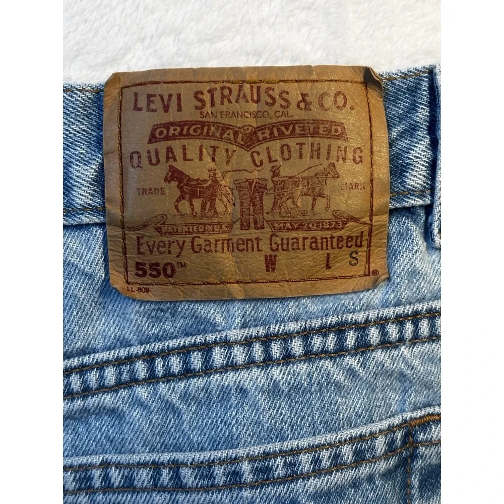 Vintage Levi's‎ 550 Relaxed Fit Jeans 20 W S Light Wash Tapered Leg  Made in USA